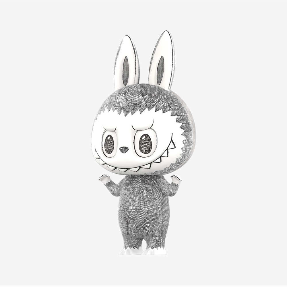 POP MART The Monsters Sketch 400% Mega Labubu - Picture 3 of 6